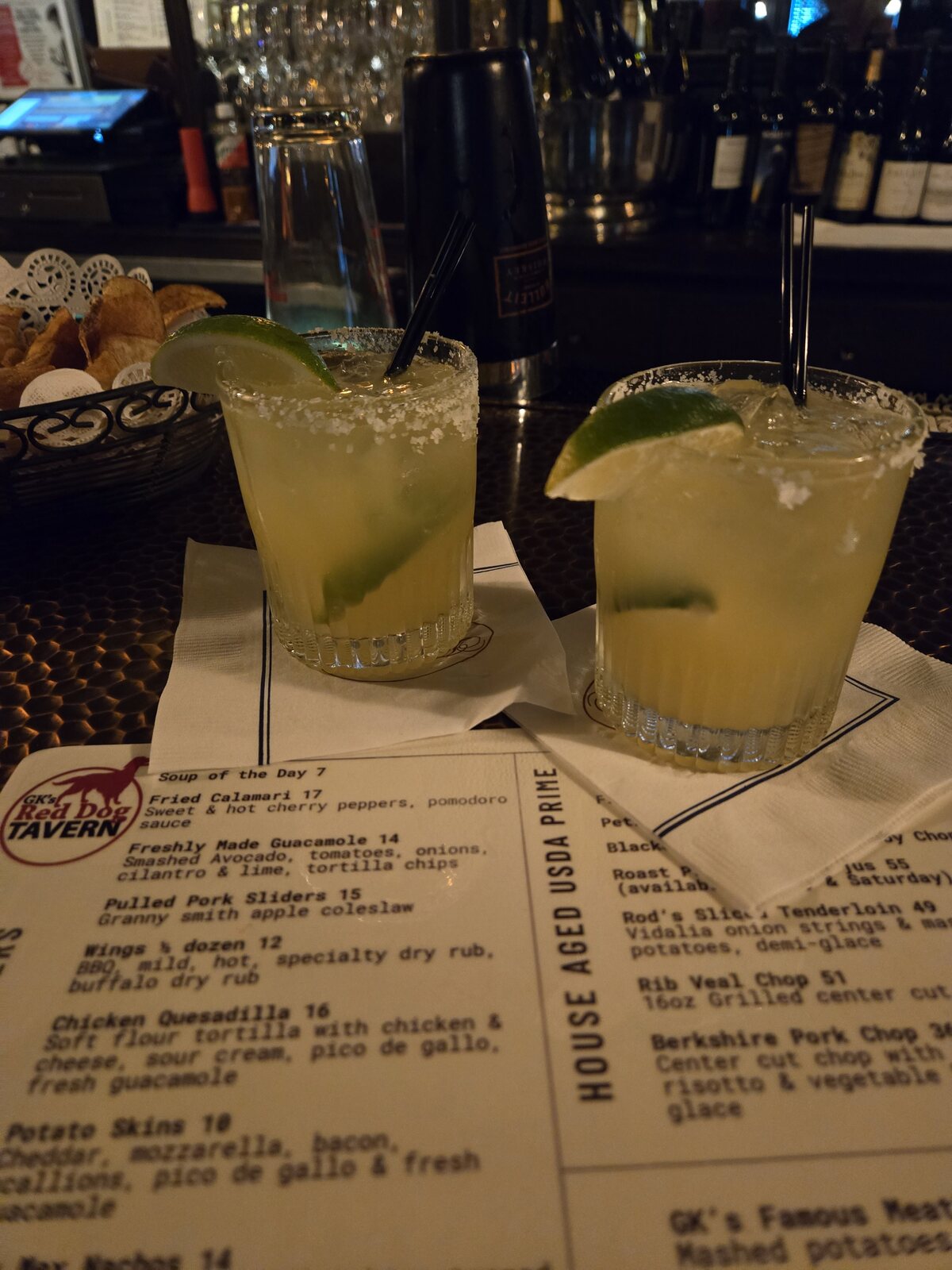 Margarita at The Red Dog Tavern in Morristown, New Jersey